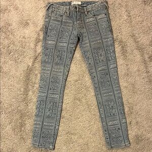 Tribal Print Skinny Jeans